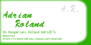 adrian roland business card